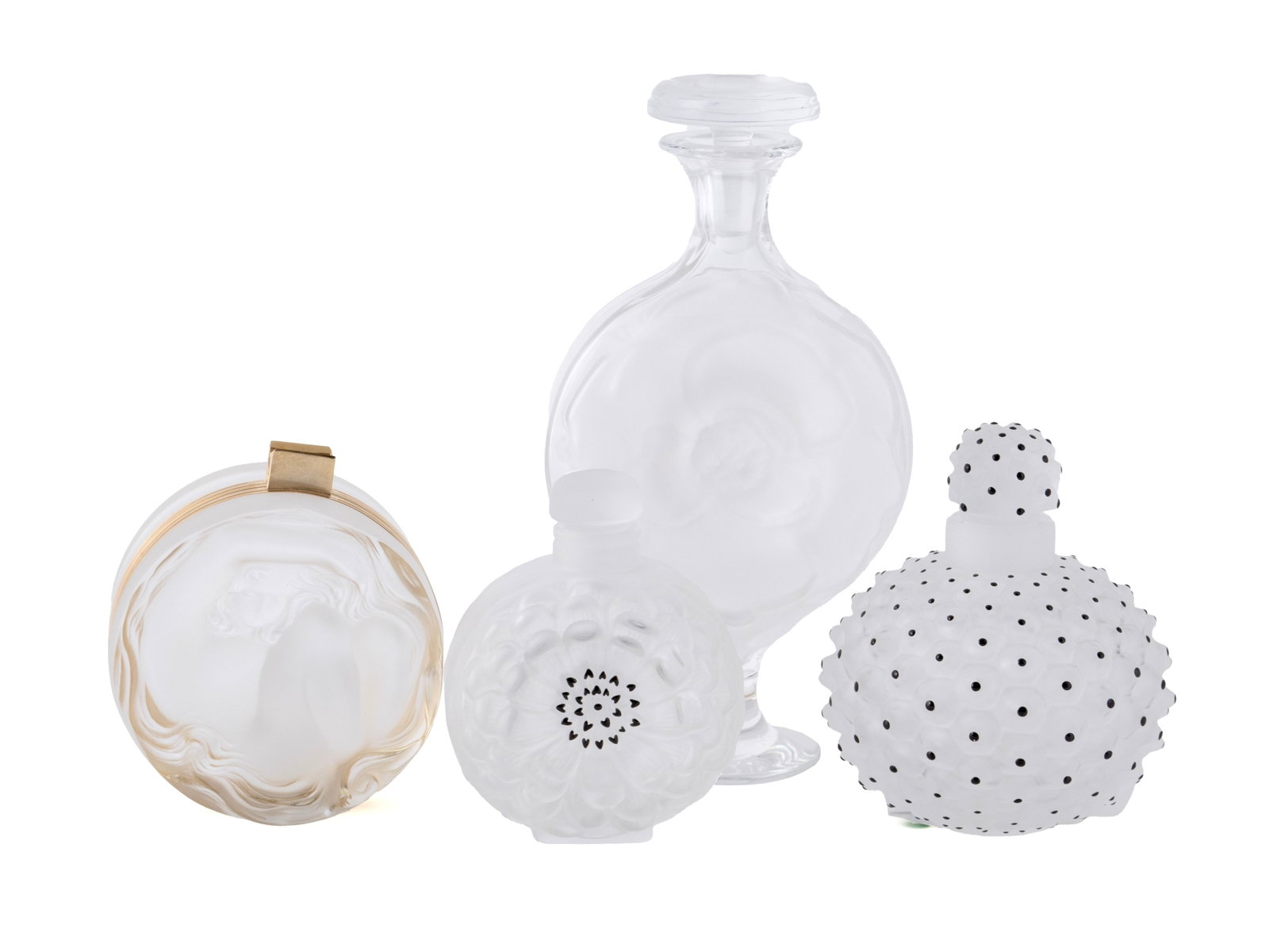 FOUR LALIQUE DRESSER TOP PIECES (1 of 9)