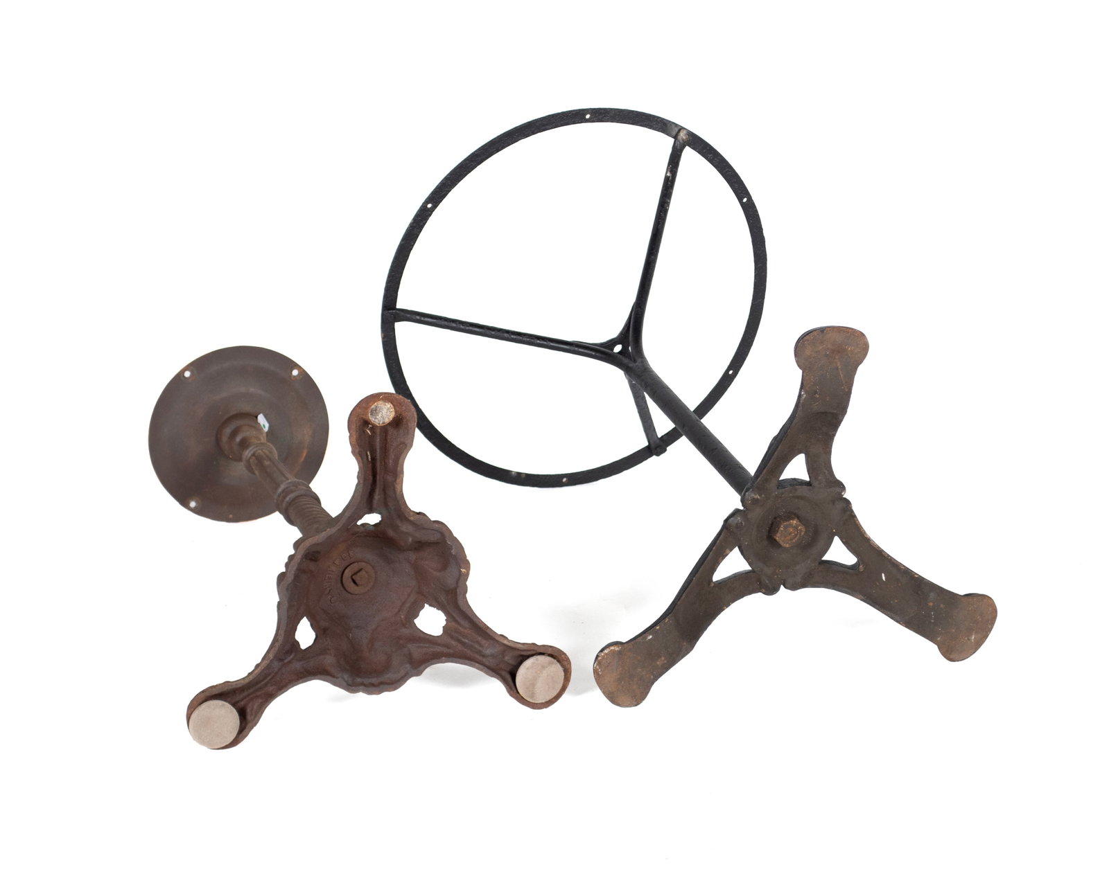 TWO CAST IRON TABLE BASES - 6