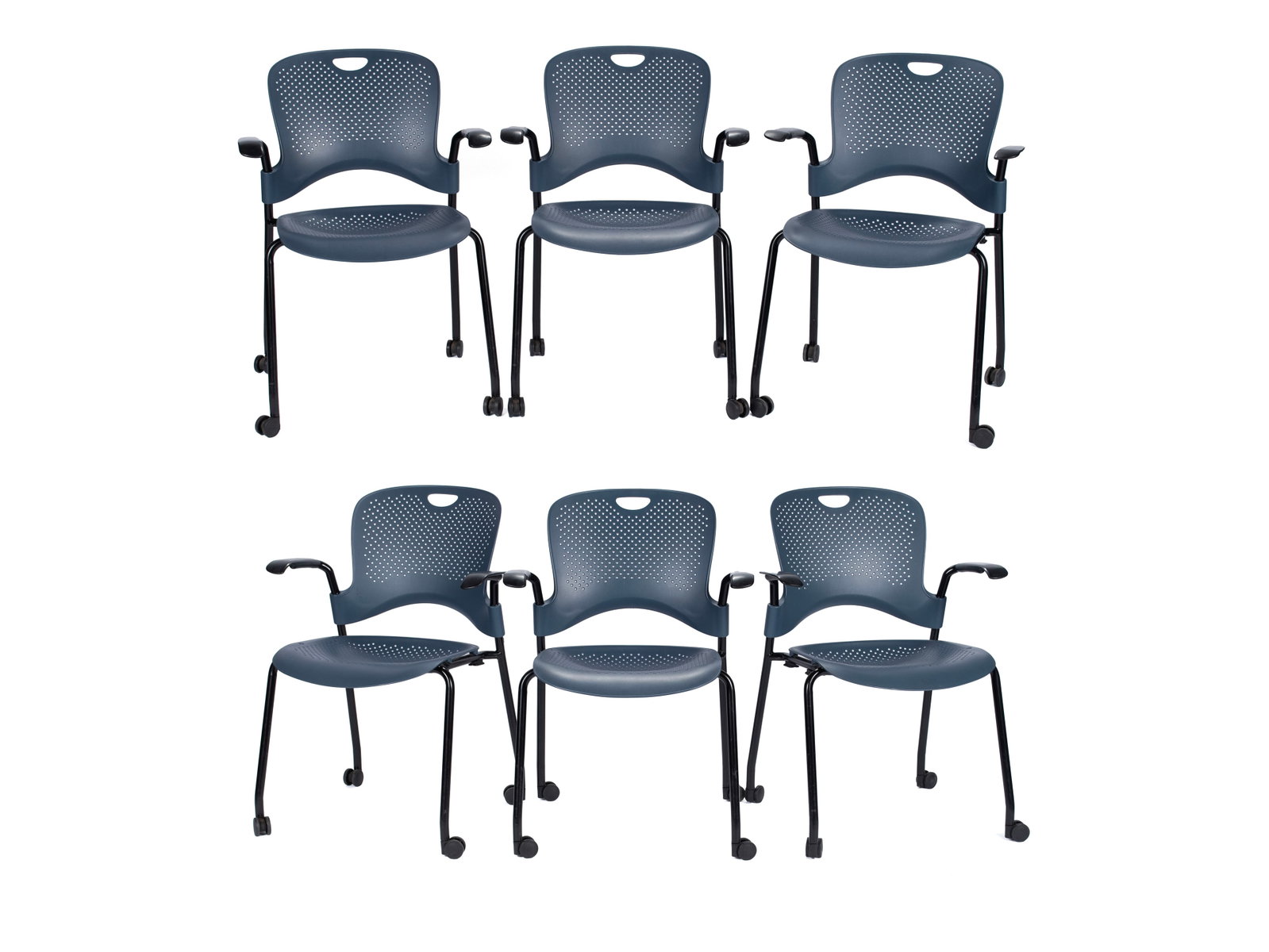 SIX HERMAN MILLER 'CAPER' MULTIPURPOSE CHAIRS (1 of 5)