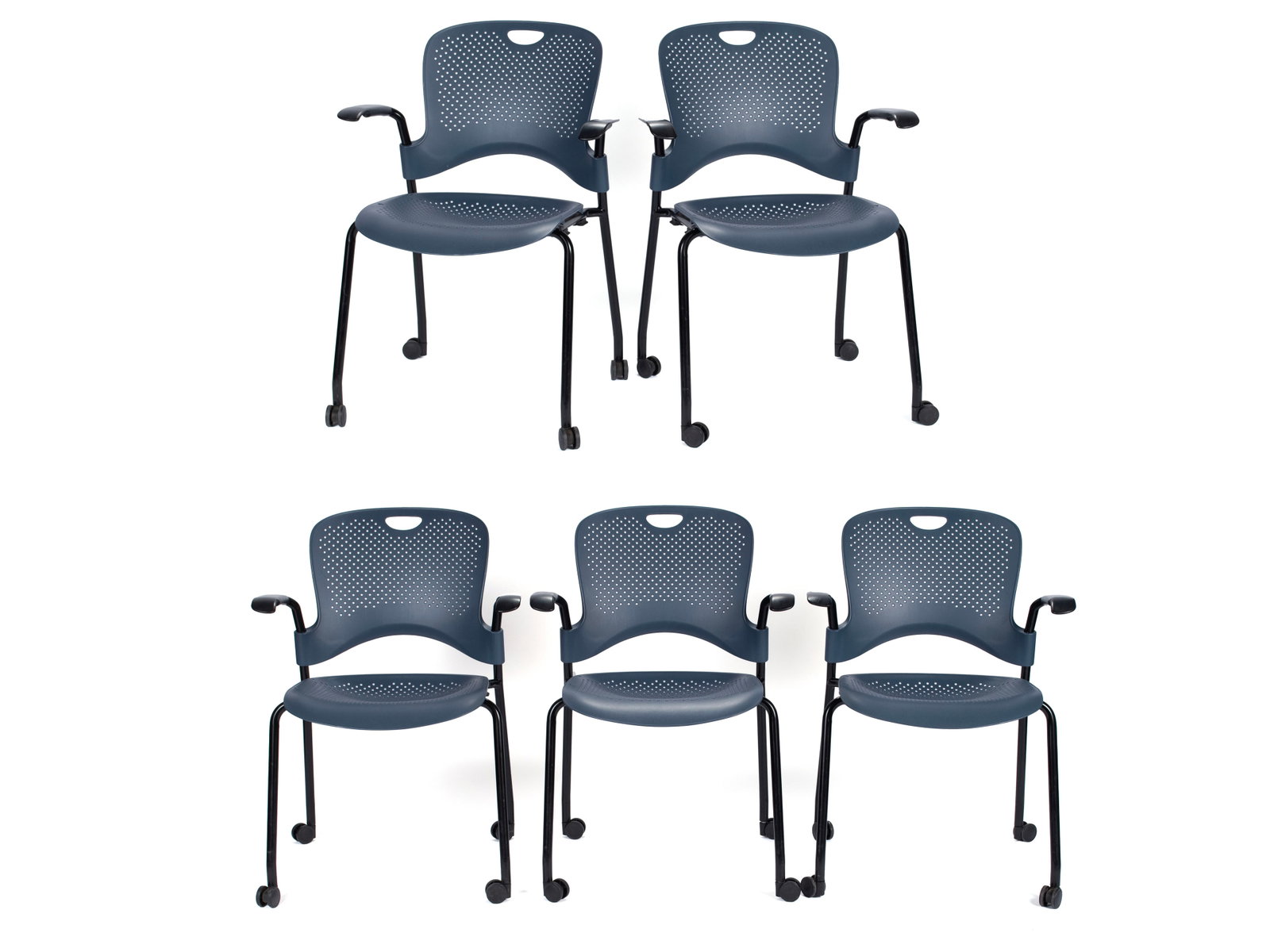 FIVE HERMAN MILLER 'CAPER' MULTIPURPOSE CHAIRS (1 of 4)