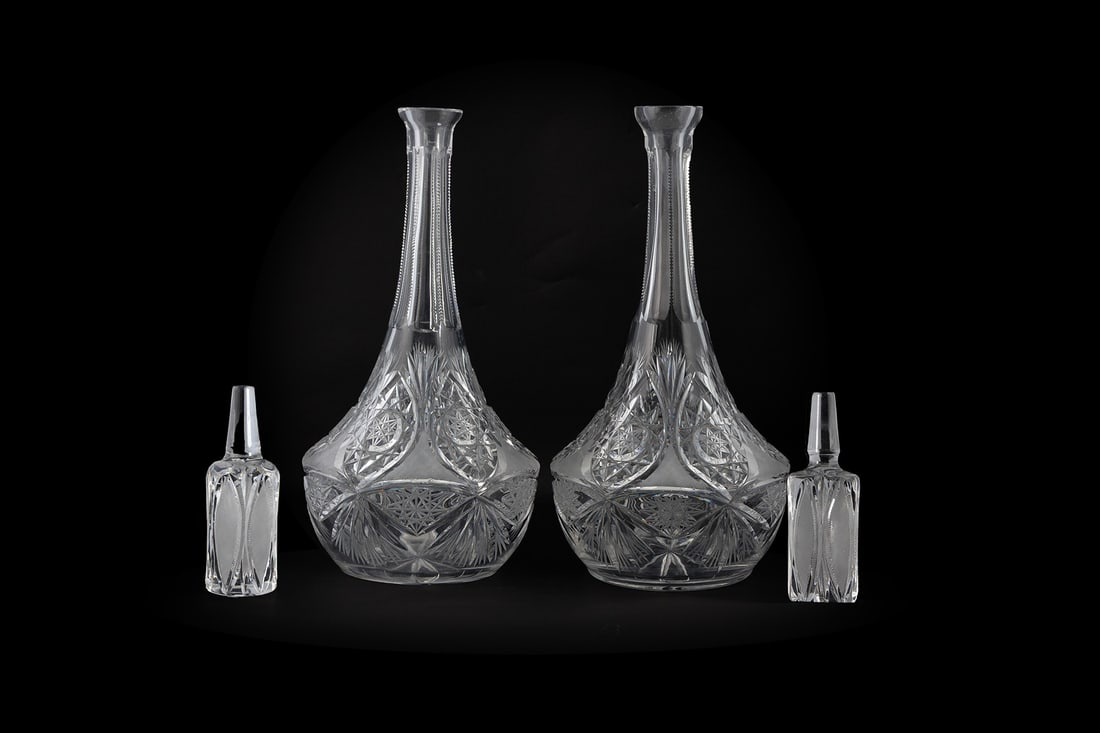 FOUR CUT CRYSTAL ITEMS - 3