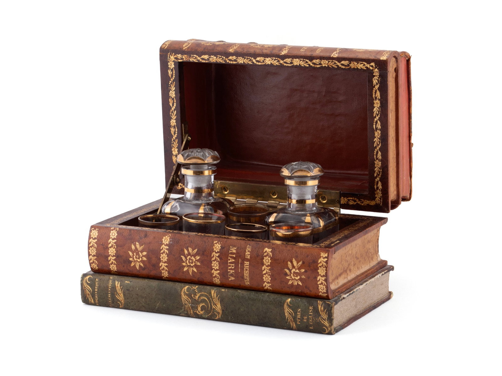 FAUX BOOK STACK CAVE A LIQUEUR (1 of 6)