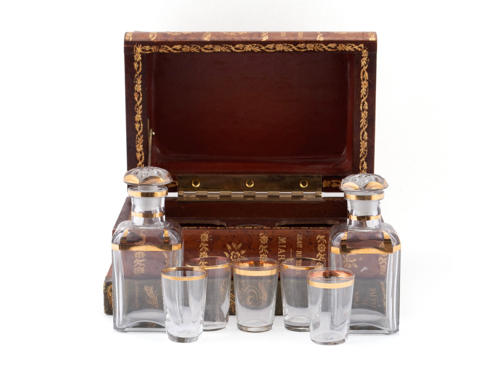 FAUX BOOK STACK CAVE A LIQUEUR - 2