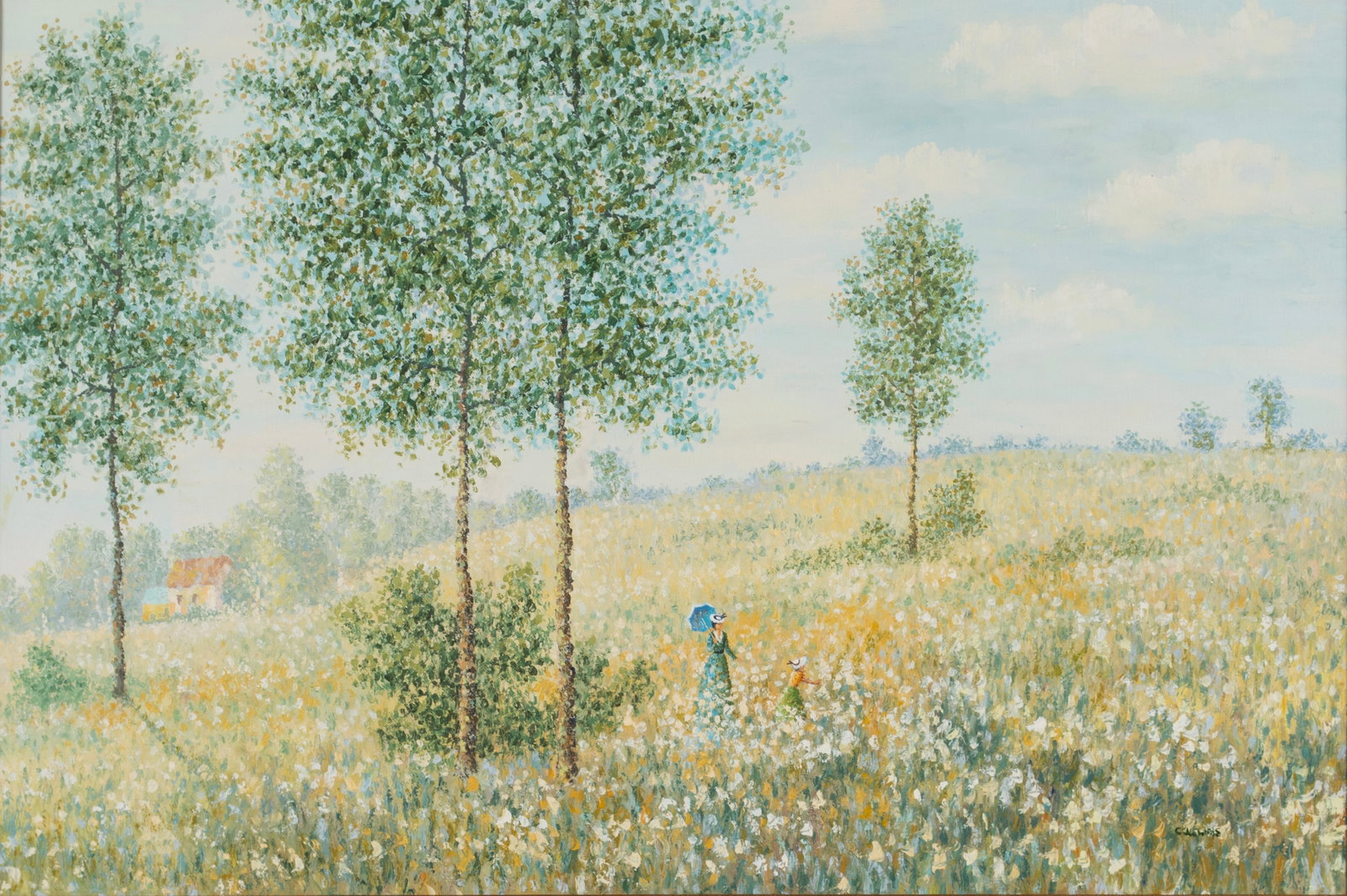 IMPRESSIONIST SCENE SIGNED "COLLINS"
