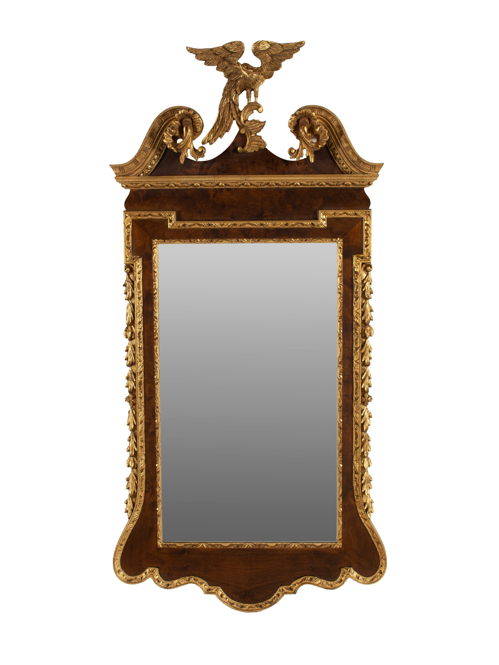 FEDERAL STYLE WALNUT AND GILT WALL MIRROR BY LA BARGE (1 of 6)