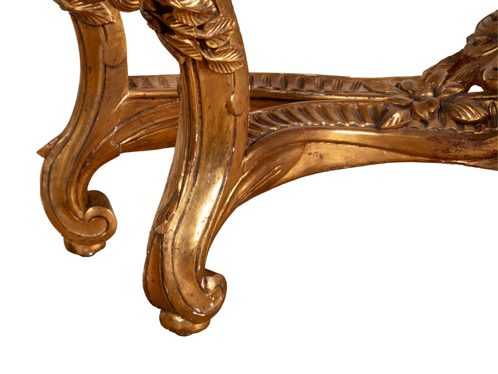 ROCOCO STYLE MARBLE TOP CONSOLE TABLE - 3