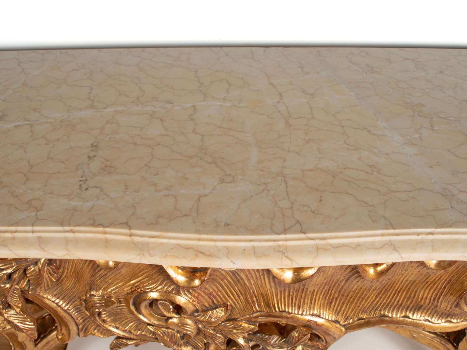 ROCOCO STYLE MARBLE TOP CONSOLE TABLE - 6