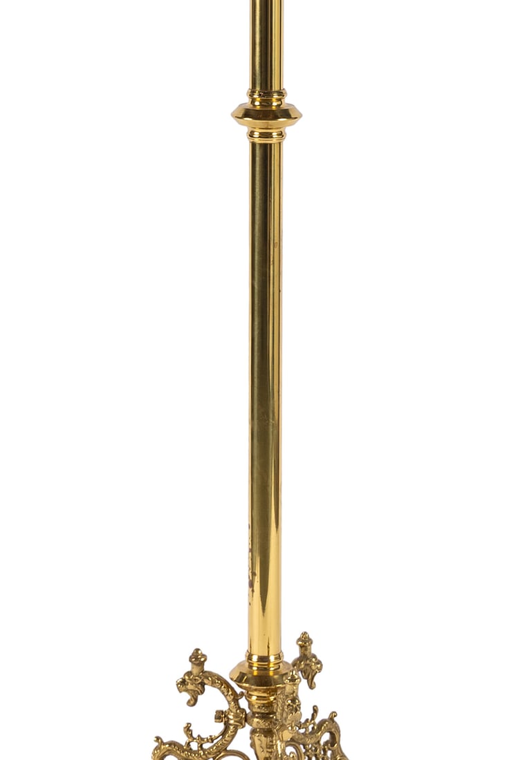 ROCOCO STYLE BRASS COAT RACK - 4