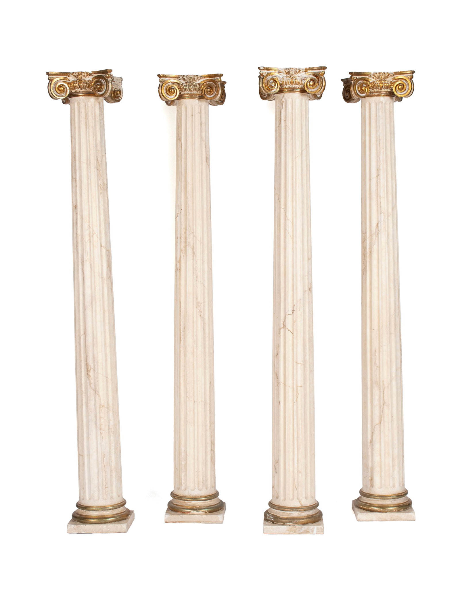 FOUR ARCHITECTURAL COLUMNS WITH IONIC CAPITALS - 2
