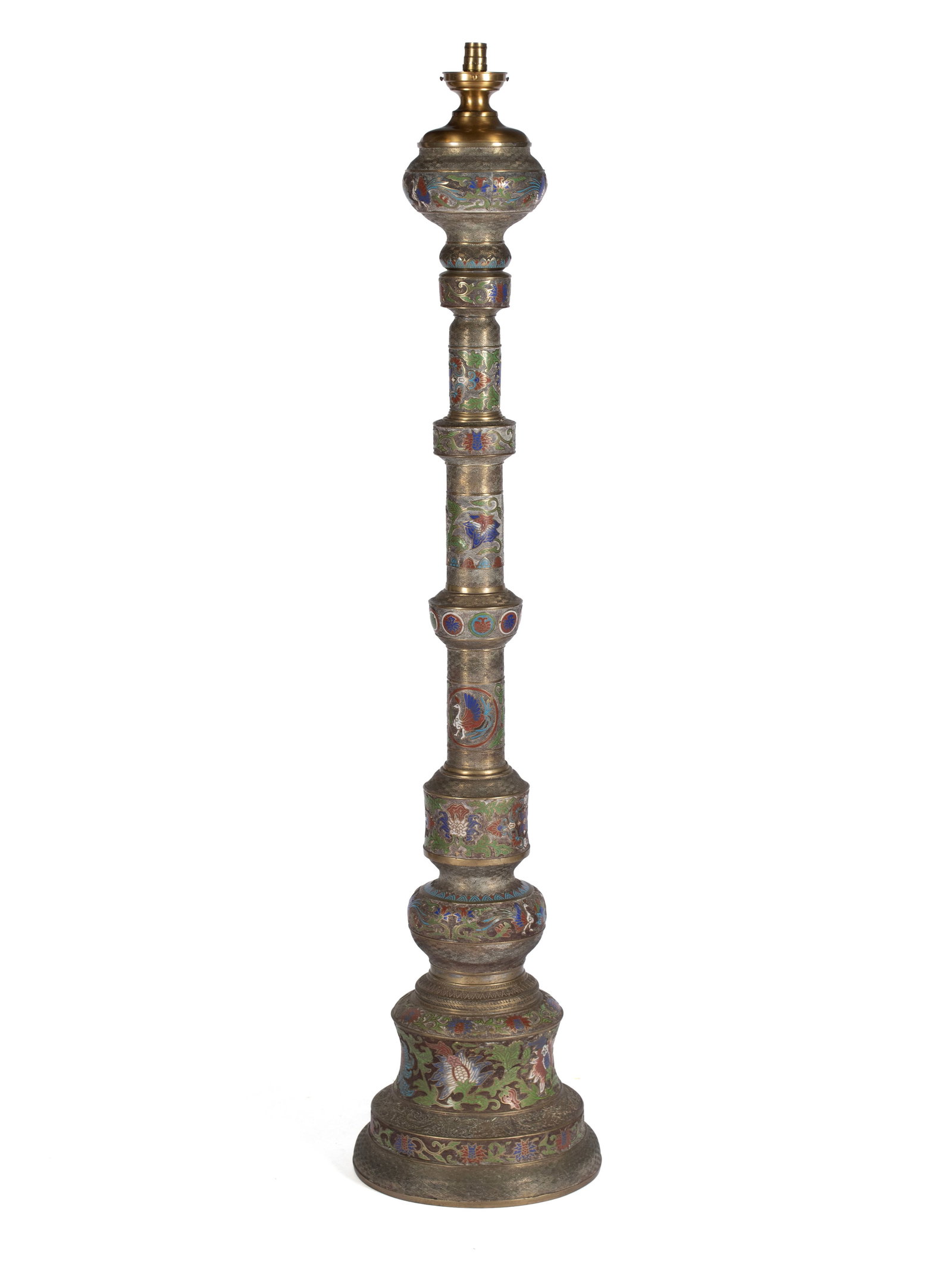 CHAMPLEVE TORCHERE FLOOR LAMP (1 of 6)