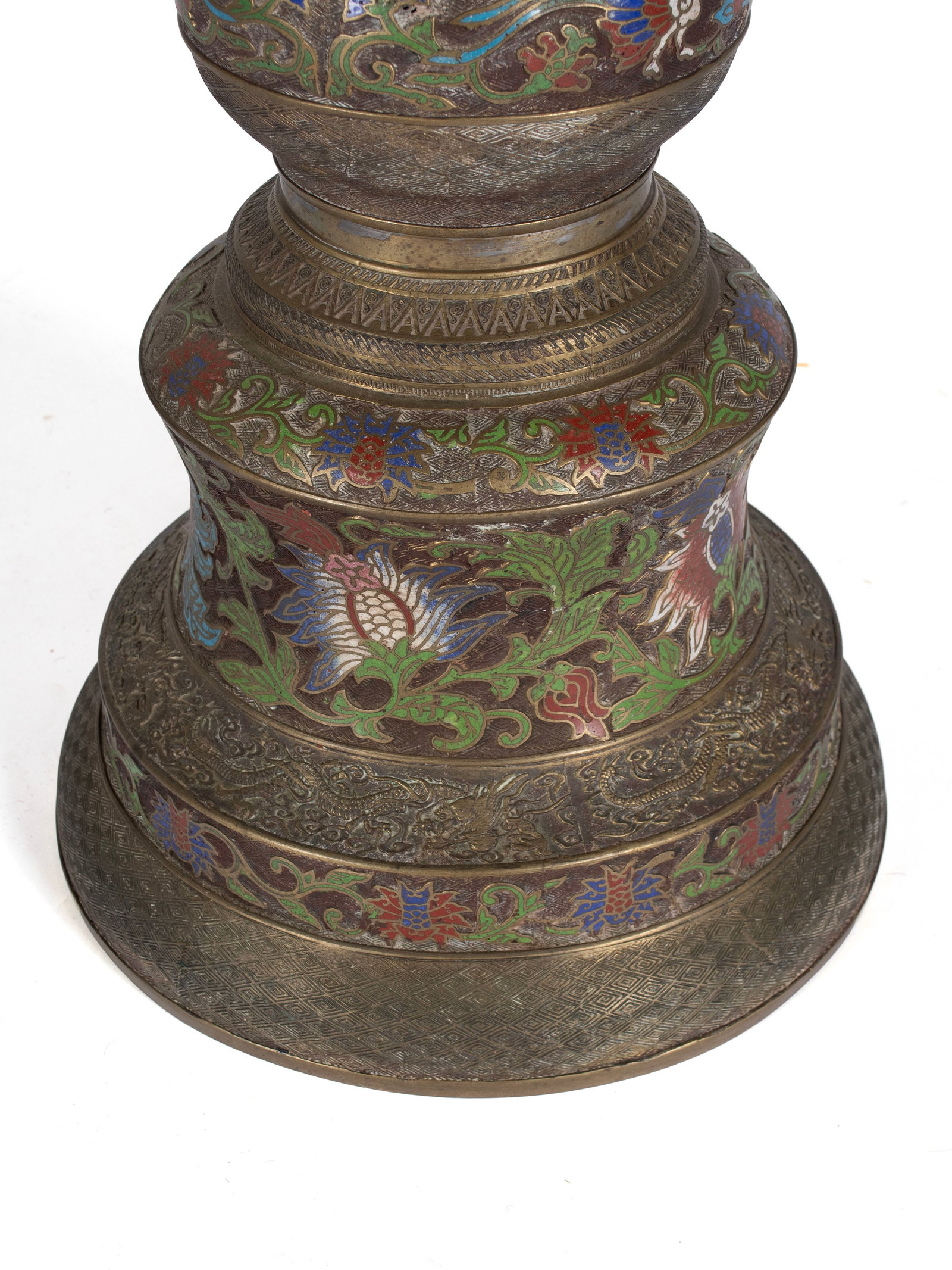 CHAMPLEVE TORCHERE FLOOR LAMP - 4