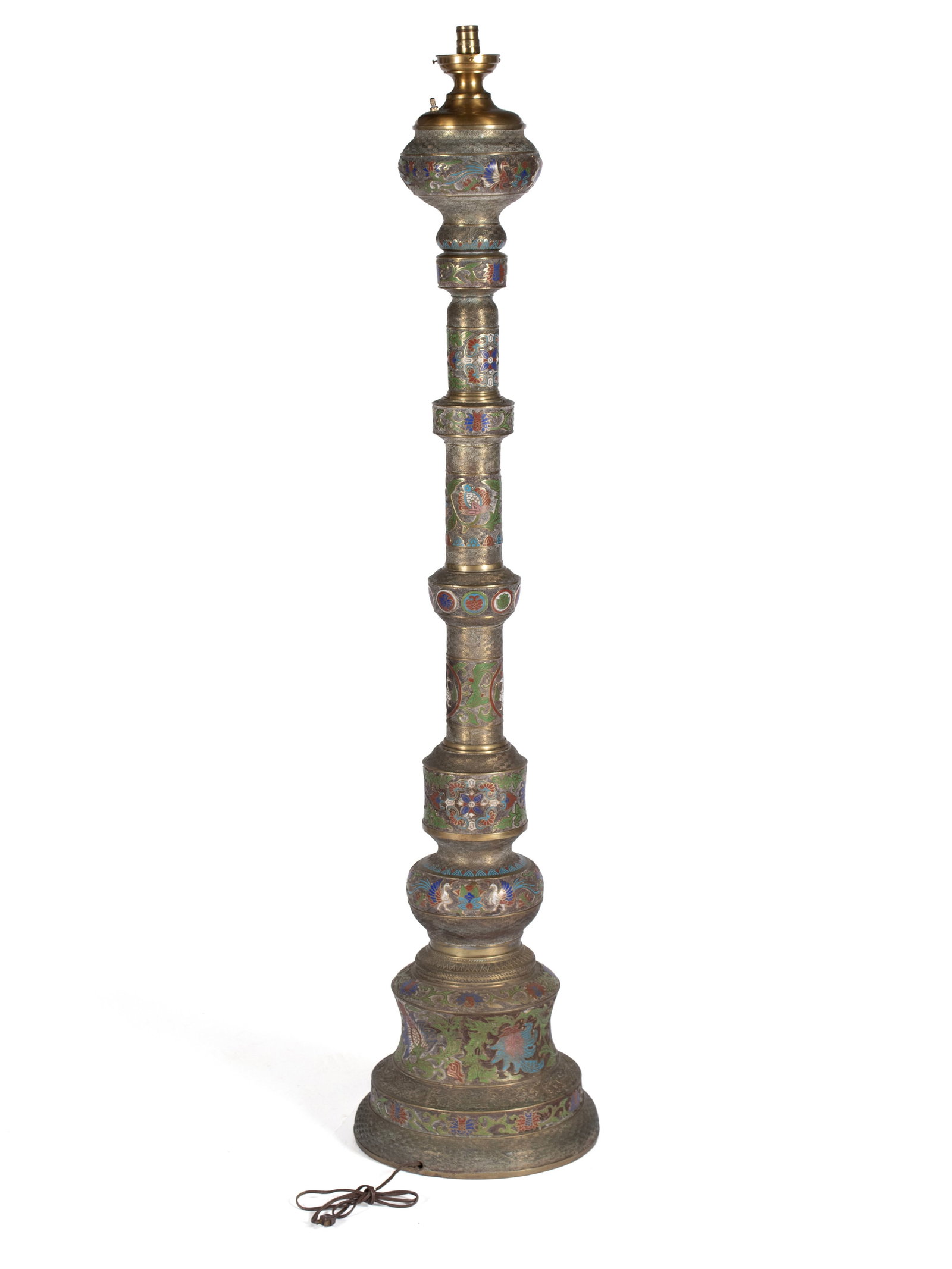 CHAMPLEVE TORCHERE FLOOR LAMP - 5