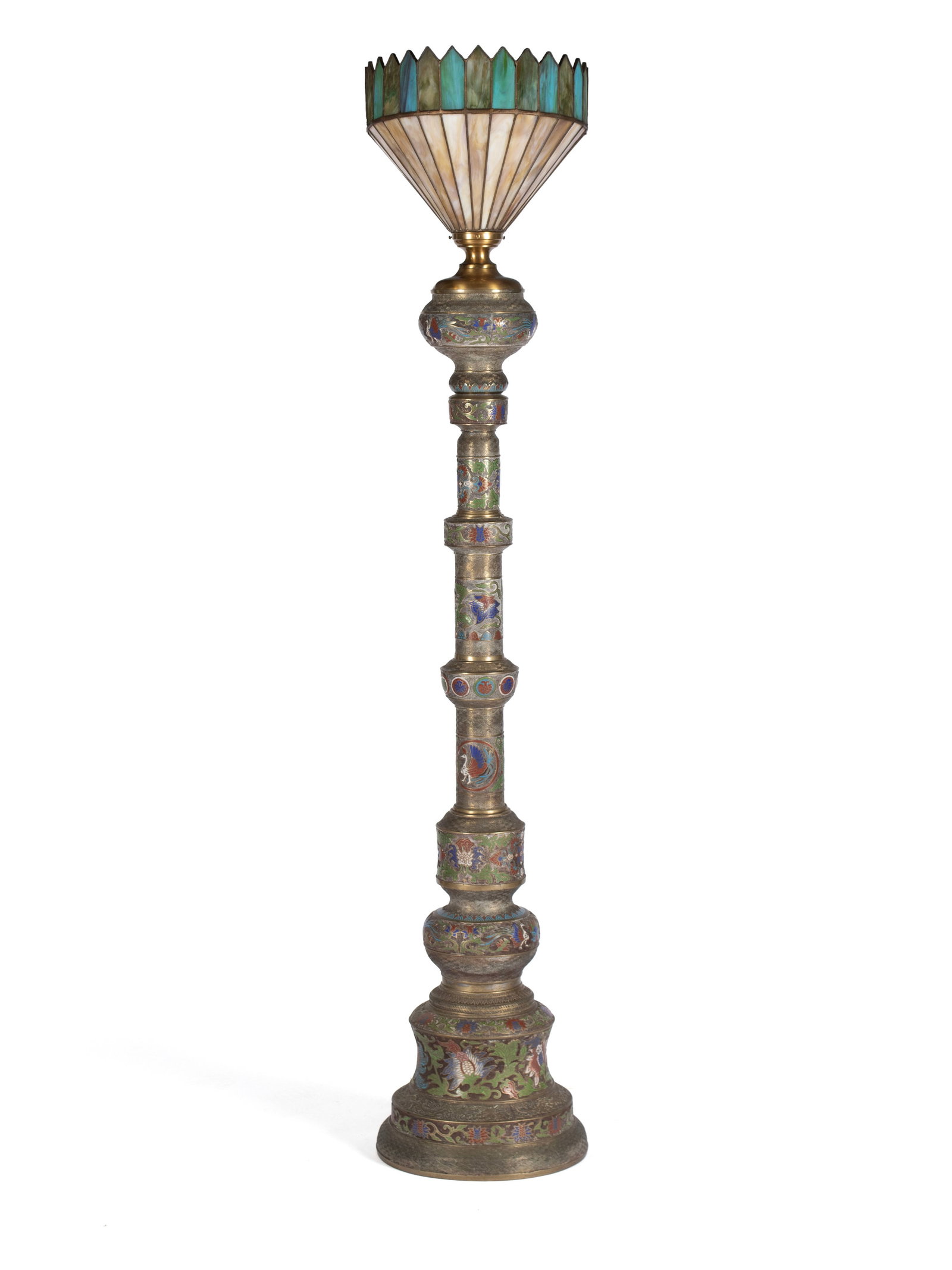 CHAMPLEVE TORCHERE FLOOR LAMP - 6