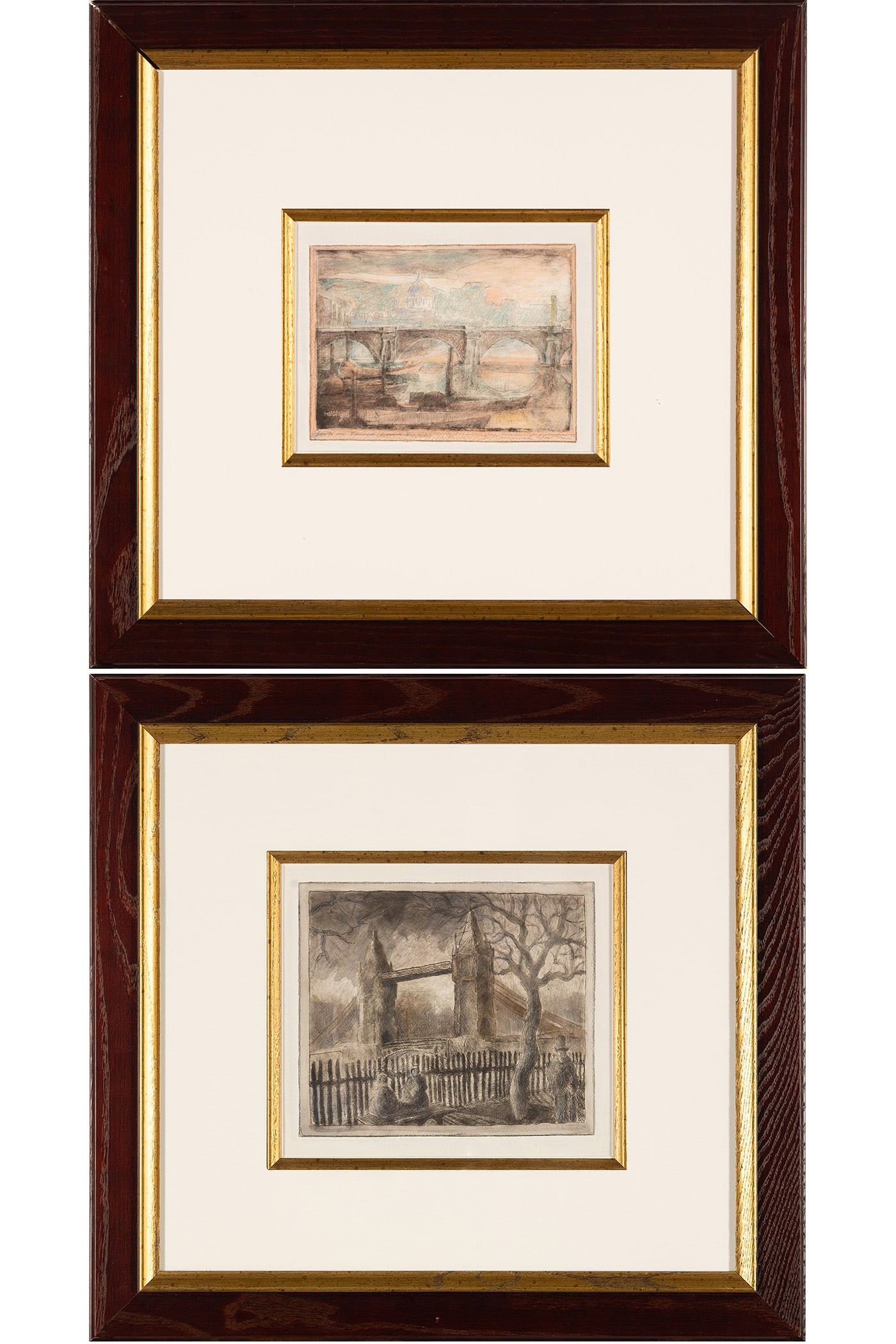 TWO LONDON BRIDGE ETCHINGS (1 of 7)