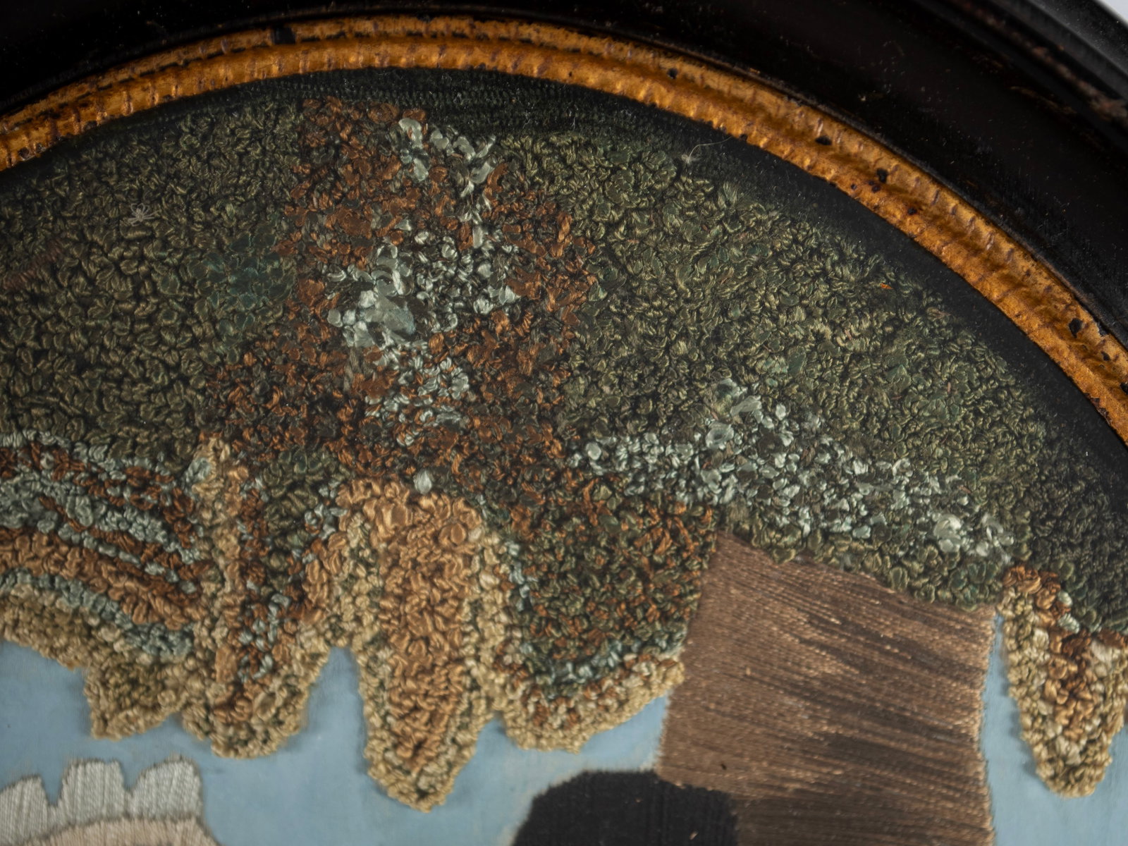 TWO OVAL SILK NEEDLEWORKS - 6
