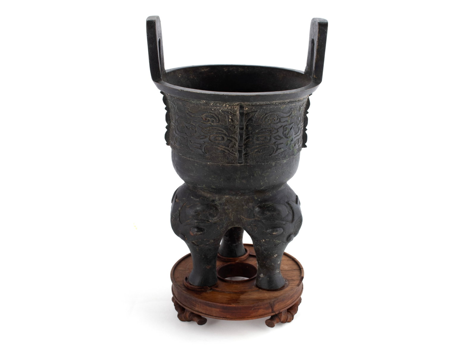 CHINESE BRONZE DING - 7