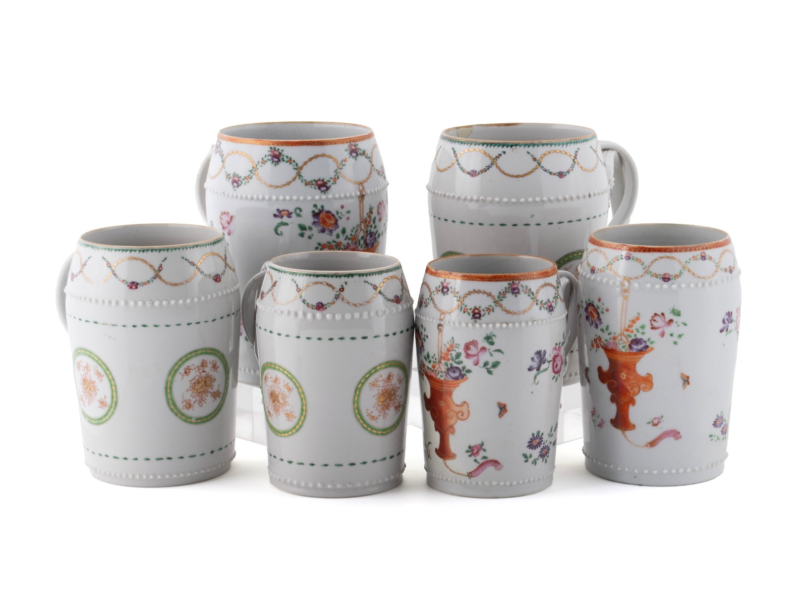 COLLECTION OF SIX CHINESE EXPORT PORCELAIN MUGS (1 of 13)