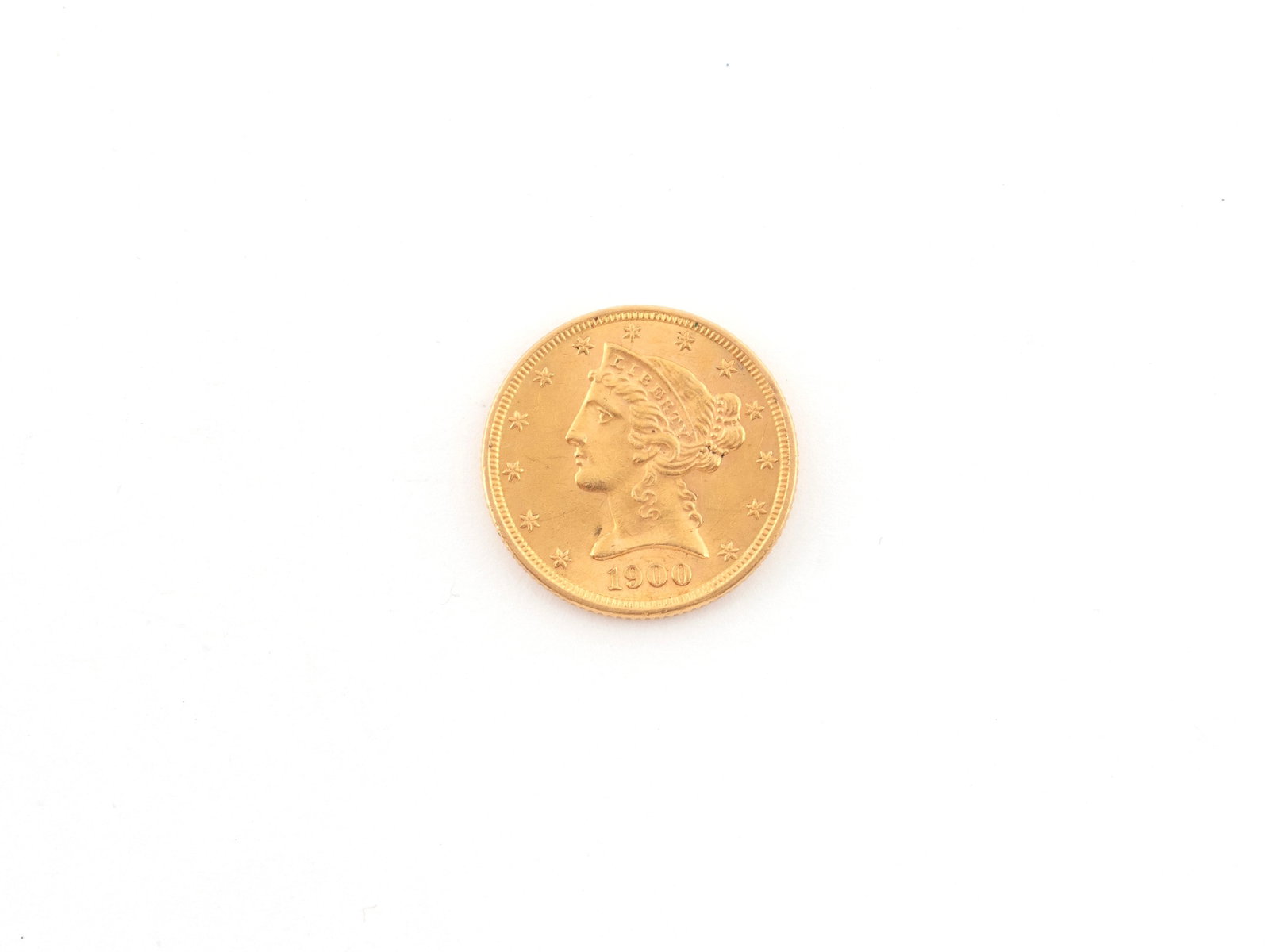 1900 U.S. LIBERTY HEAD FIVE-DOLLAR GOLD COIN (1 of 4)