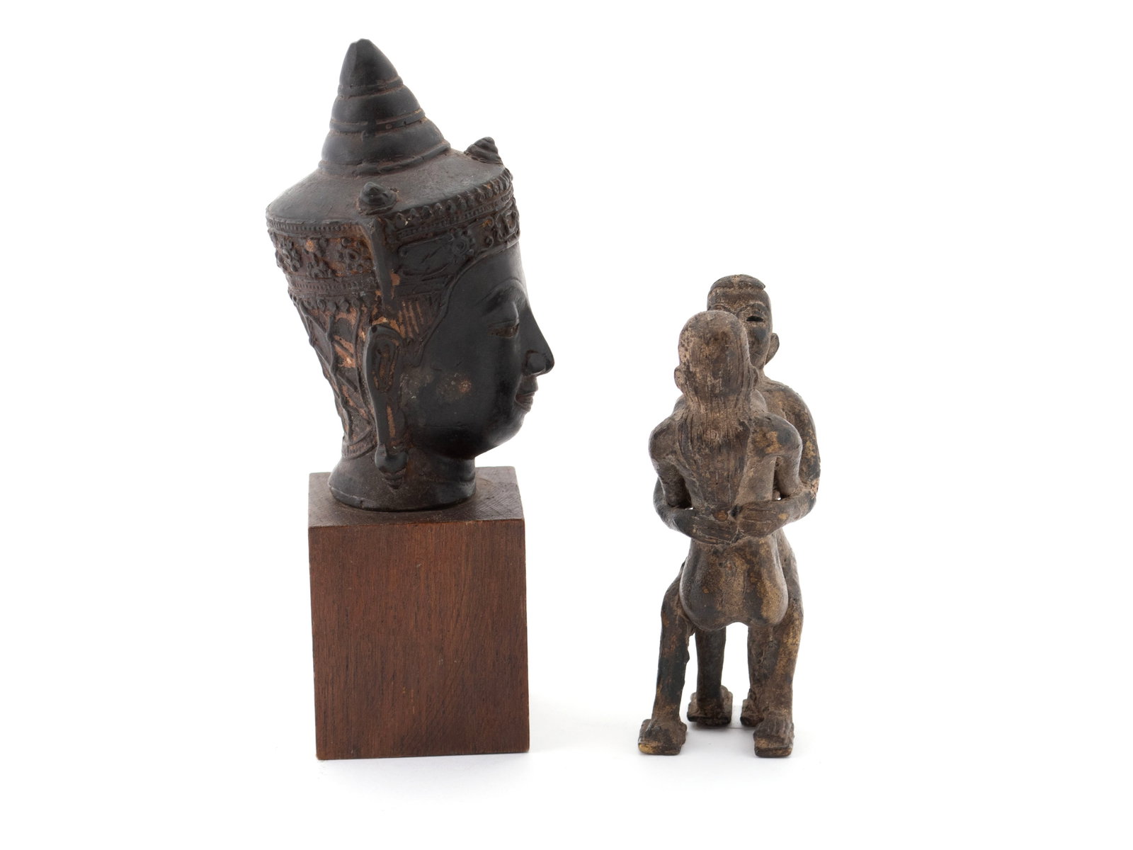 TWO BRONZE FIGURAL STATUES - 2