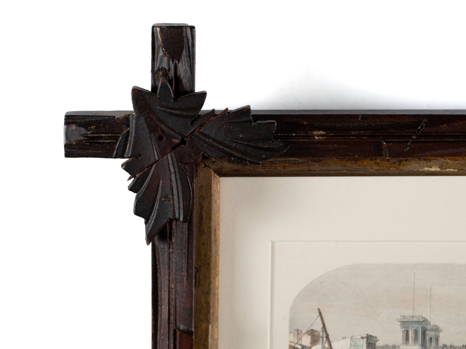 TWO ENGARVINGS IN TRAMP ART FRAMES - 5