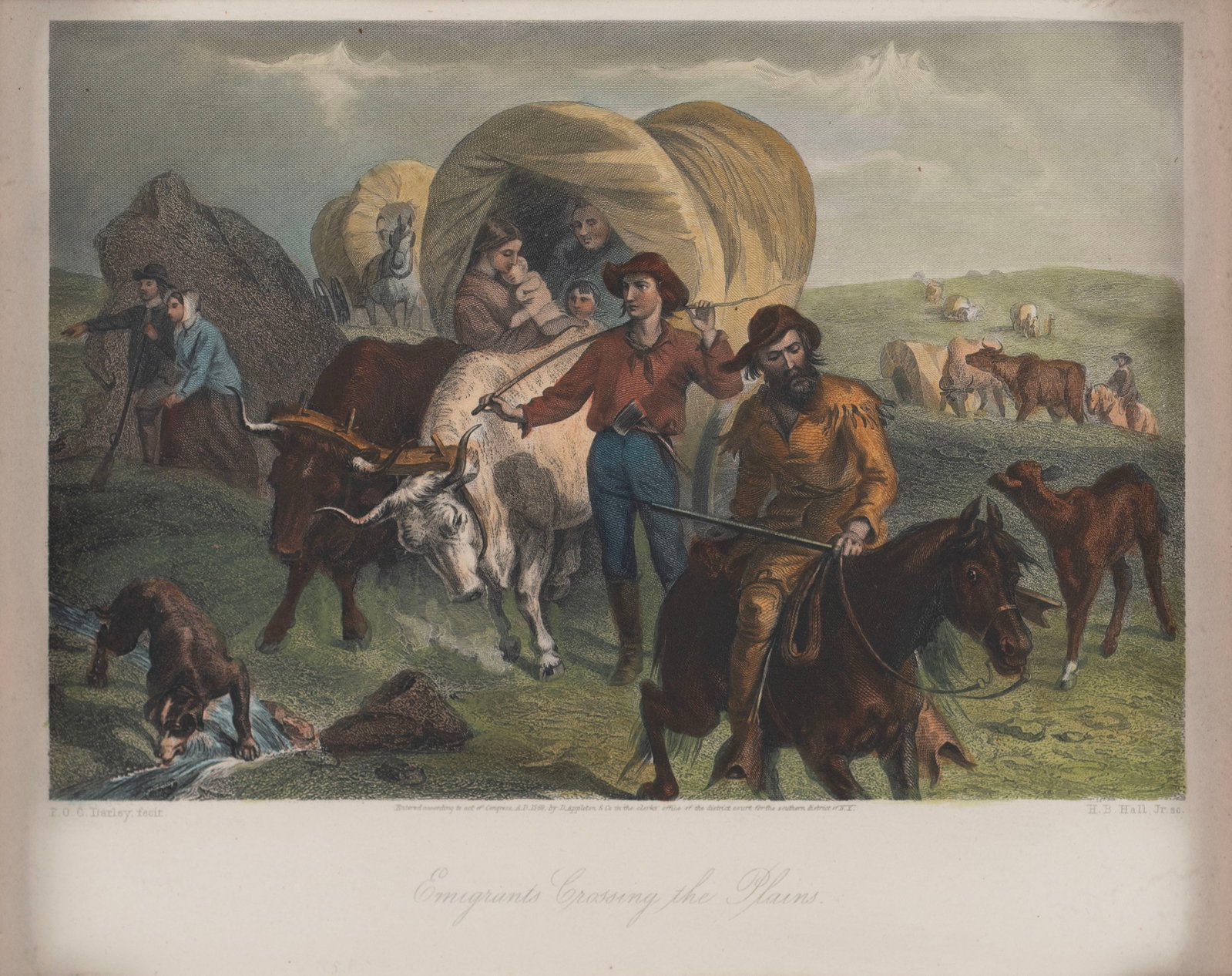TWO ENGARVINGS IN TRAMP ART FRAMES - 7