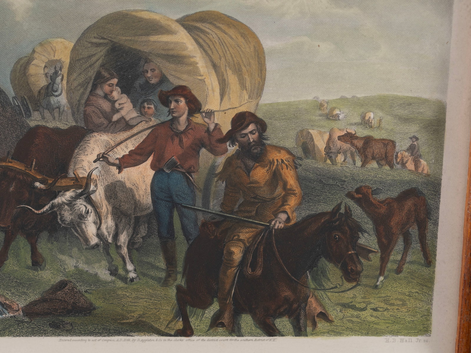 TWO ENGARVINGS IN TRAMP ART FRAMES - 9