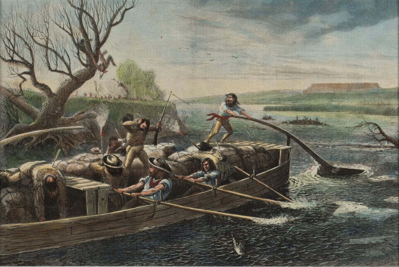 TWO HISTORICAL RIVER SCENES - 2
