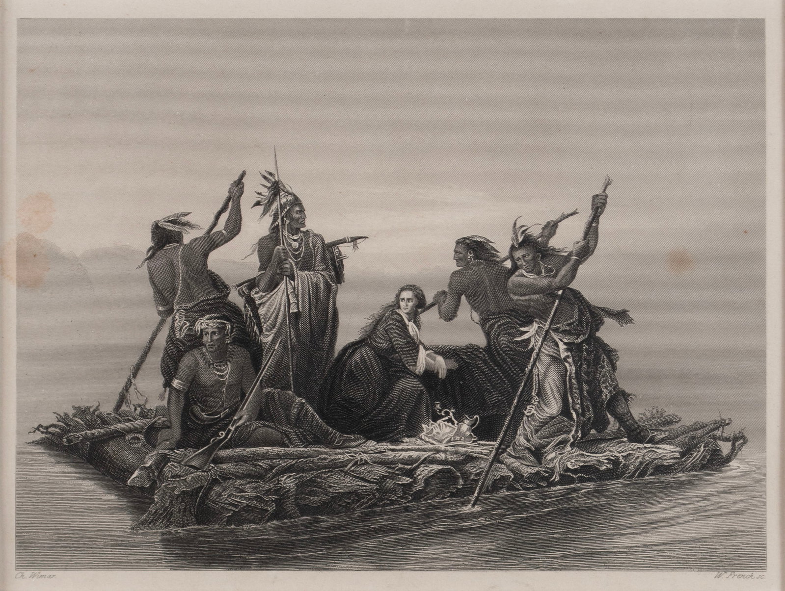 TWO HISTORICAL RIVER SCENES - 7