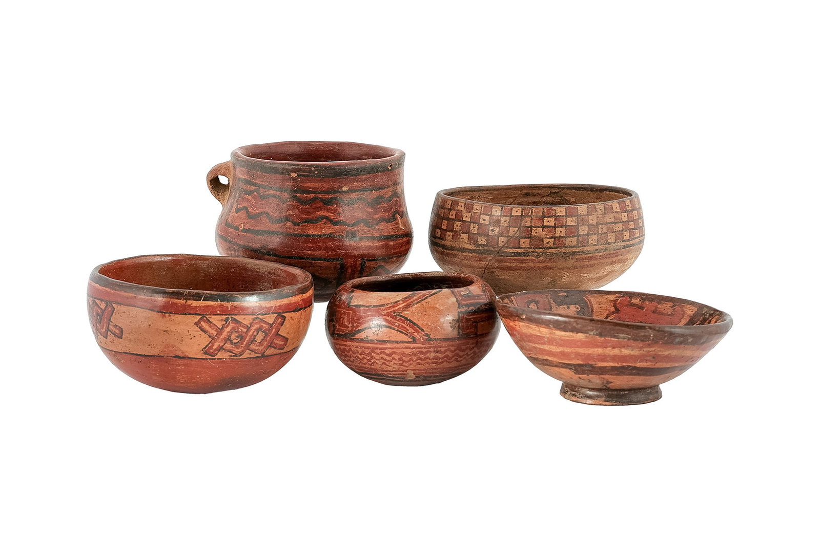 FIVE PIECES PRE-COLUMBIAN POTTERY (1 of 9)