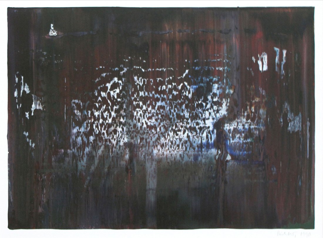 Untitled Kunstler is a Lithograph by Gerhard Richter: Untitled which is from the Kunstler für Athiopien Portfolio, is a Offset lithograph on wove paper. It is signed and dated lower right in pencil, published by Politischer Club Colonia, Köln and Weima