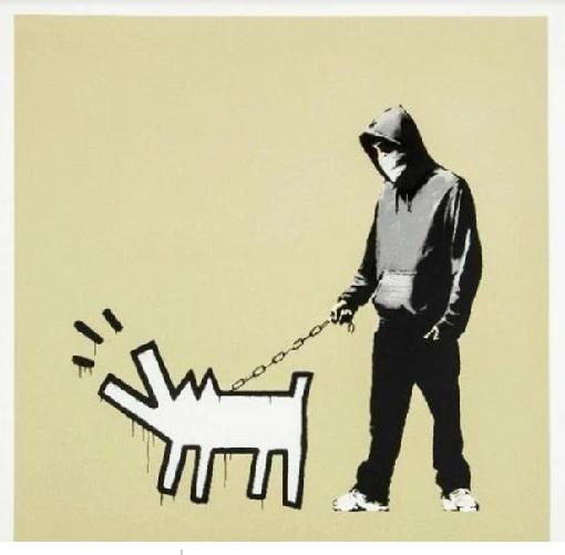BANKSY (GB, 1974): Choose Your Weapon, 2010. after to, Screenprint, signed and numbered 3/25.Size: 27 1/2 by 27 1/2 in - 70 by 70 cm. Accompanied by a certificate of authenticity. Please refer to the conditions of sale 