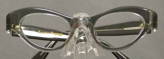 UNWORN 1950s Smoke Cateye Eyeglases Frames France: Classic translucent smoke grey unworn, N/OS 1950's 1960's eyeglasses frames. Made in France. Size is 44-20 | Approximately 4 1/2" wide from hinge to hinge | 5 1/2" arm