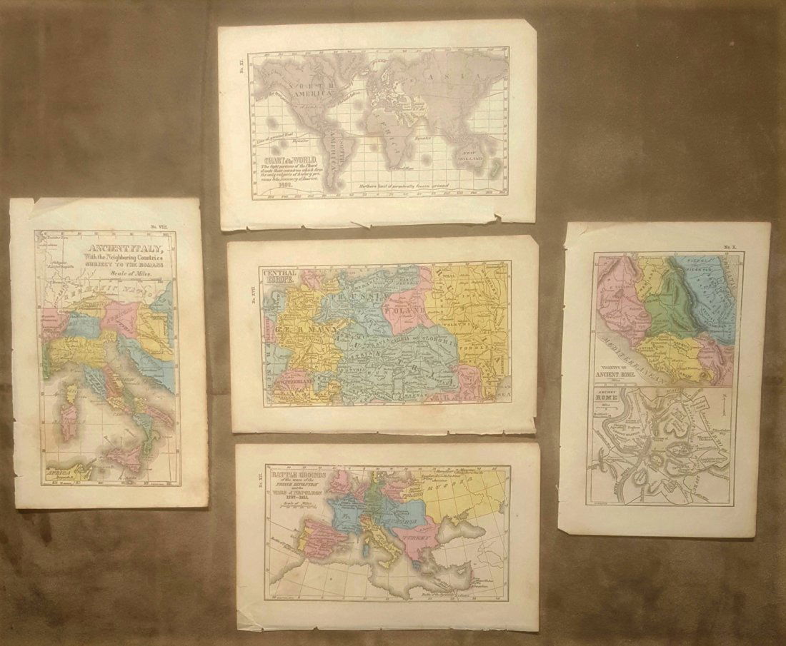 Nine 1800s era Geography Map Plates Apr 11, 2021 QuiQuam in VA