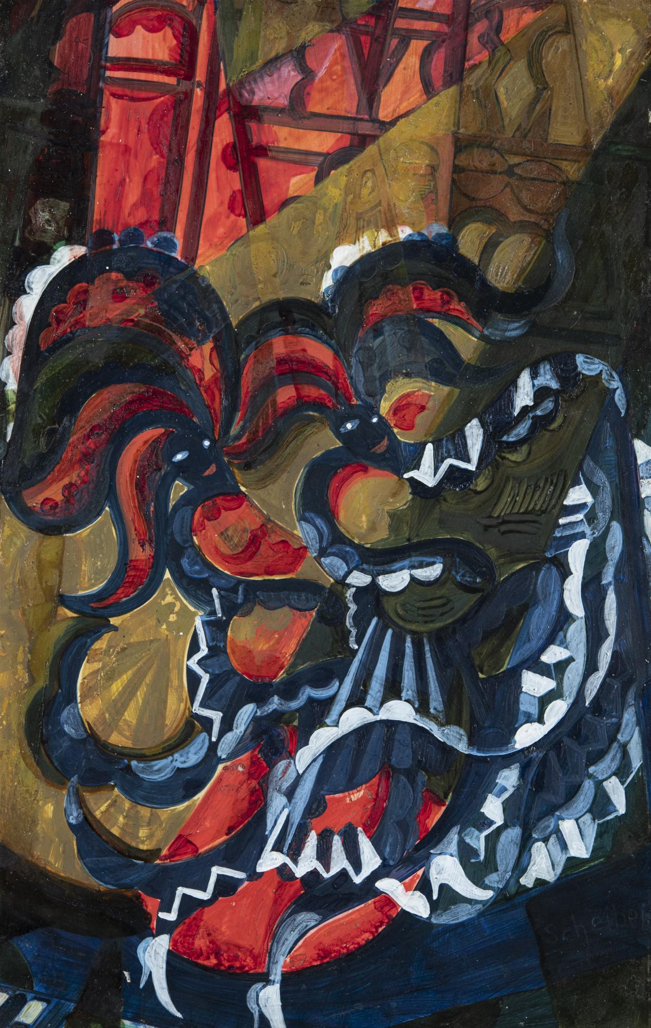 Hugo Scheiber (1873-1950): Can-can, around 1930: Hugo Scheiber (1873-1950): Can-can, around 1930 ; tempera on paper ; 48 x 30,5 cm ; Signed right below: Scheiber H