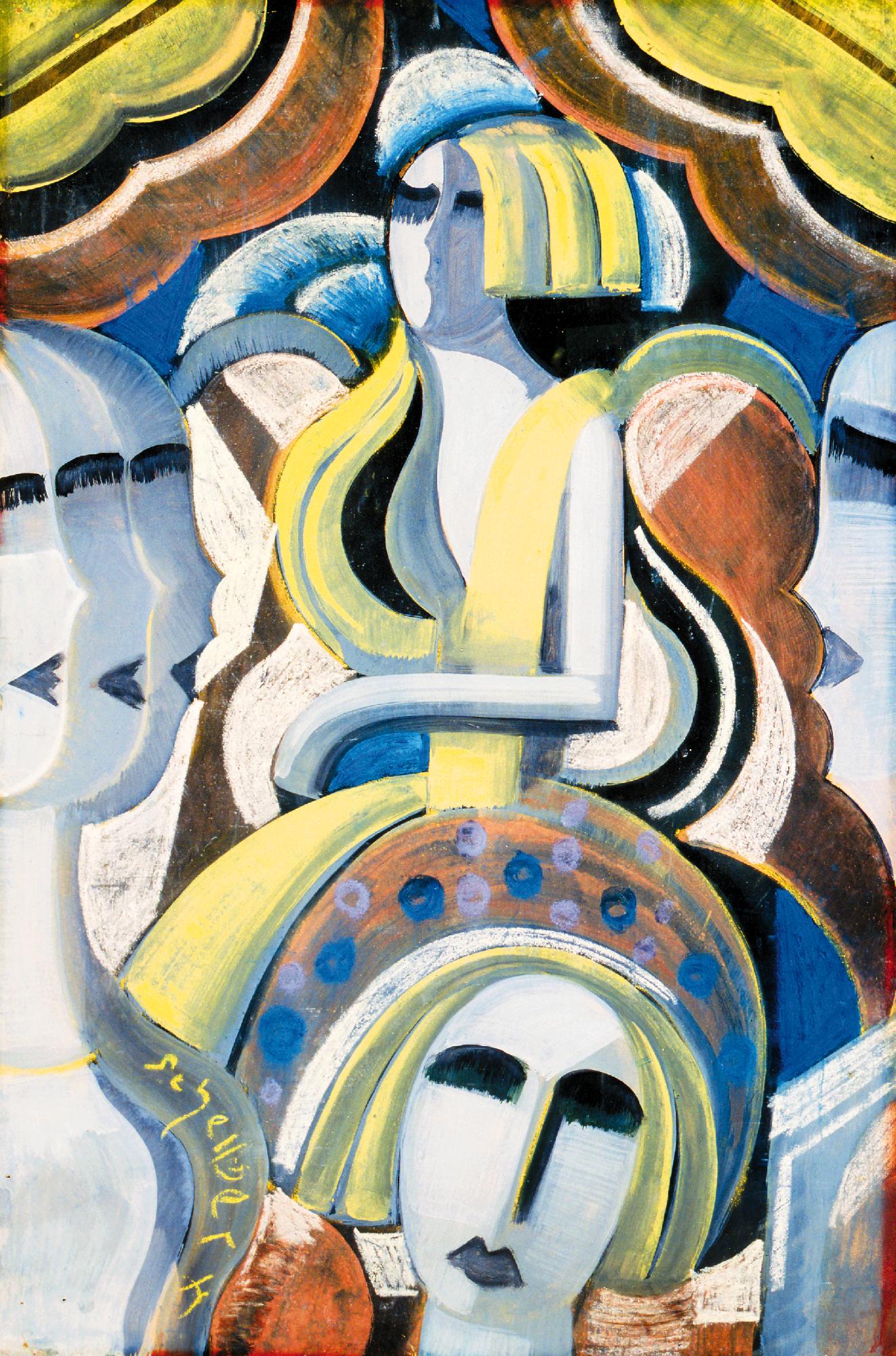 Hugo Scheiber (1873-1950): Variete: Hugo Scheiber (1873-1950): Variete ; gouache, pastel on paper ; 68 x 45 cm ; Signed left below: Scheiber H.