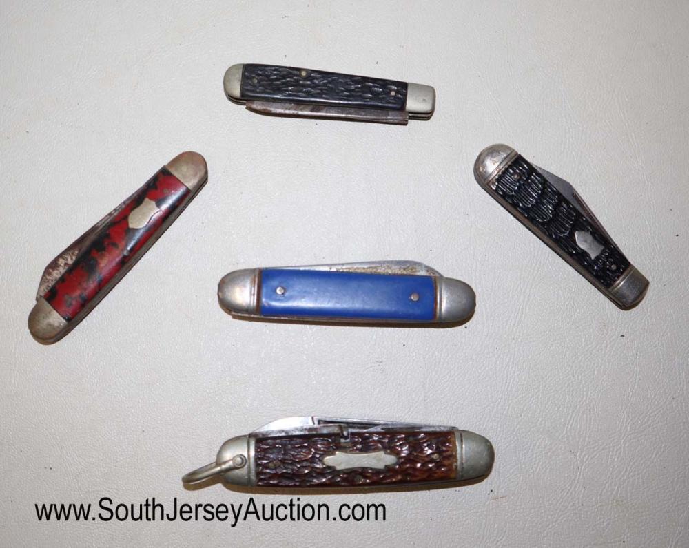 Group of 5 old pocket knives: Group of 5 old pocket knives