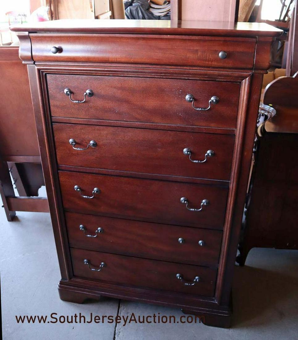 Contemporary inlaid and banded high chest (1 of 2)