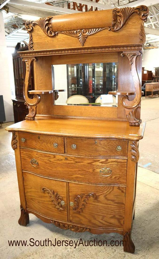 BEAUTIFUL ANTIQUE Easton Furn oak sideboard (1 of 6)