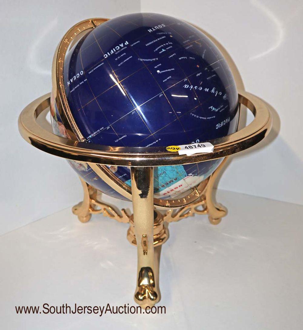 Nice brass and glass globe on stand (1 of 3)
