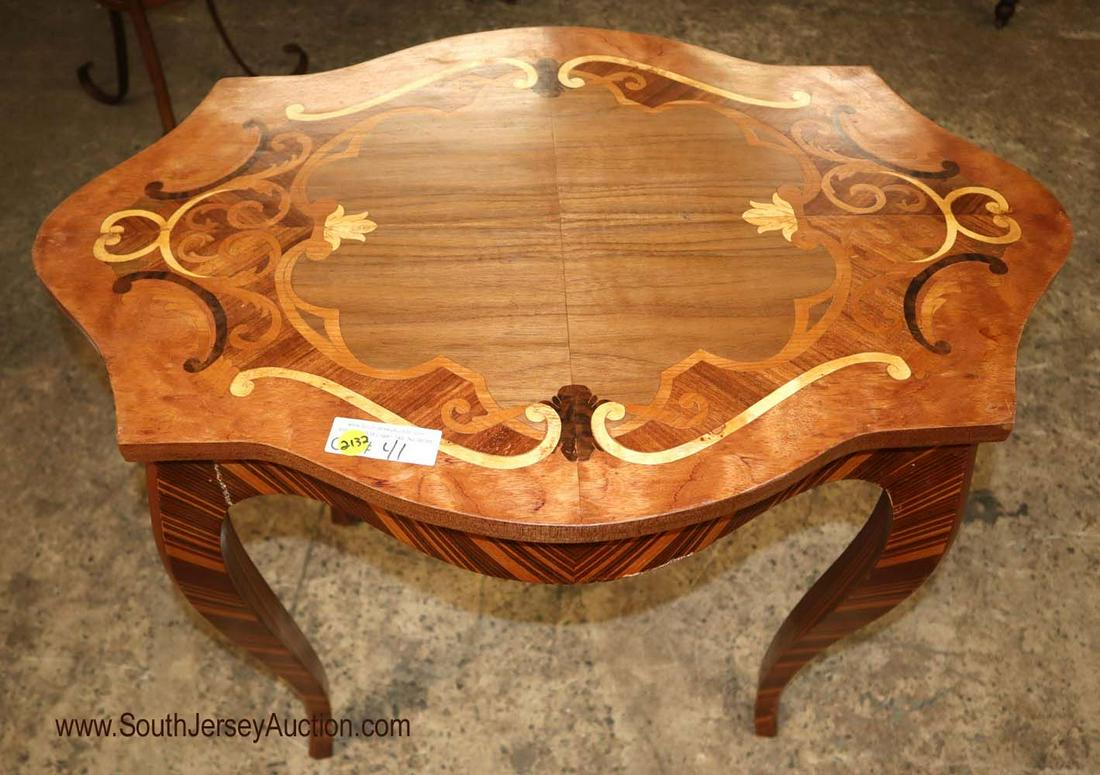 French style turtle top lamp table (1 of 3)