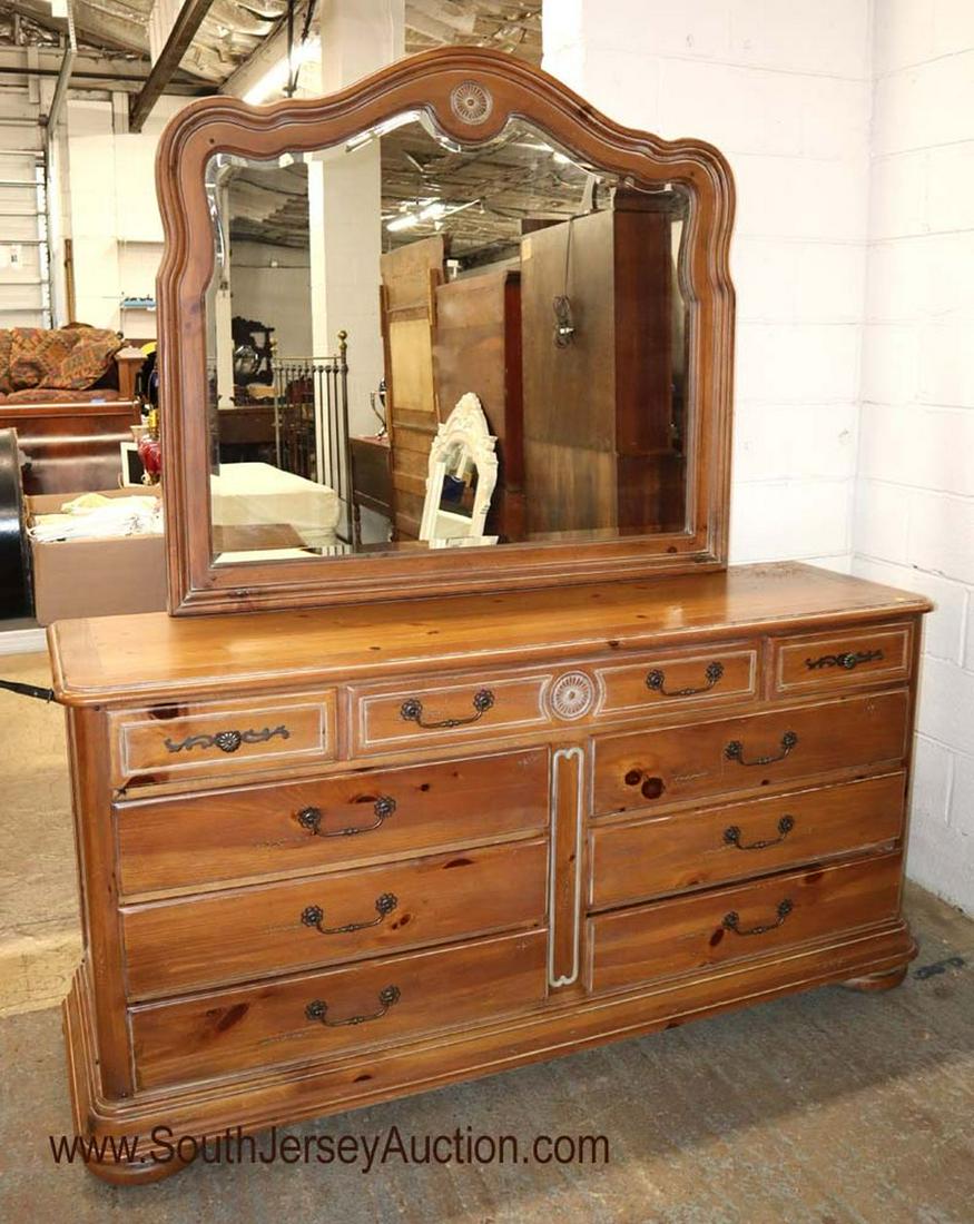 Natl Mnt Airy knotty pine distressed chest, mirror (1 of 4)