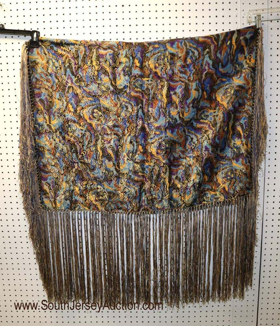 VINTAGE vibrant colors piano shawl: VINTAGE vibrant colors piano shawl Dimensions: