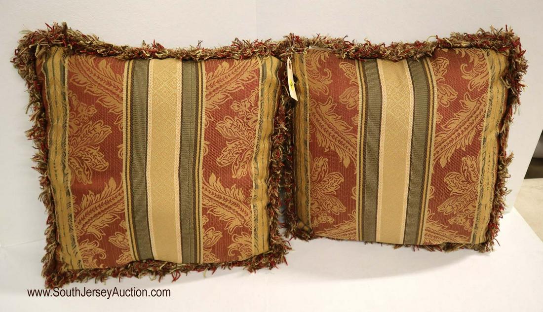 PR QUALITY upholstered pillows with fringe (1 of 3)