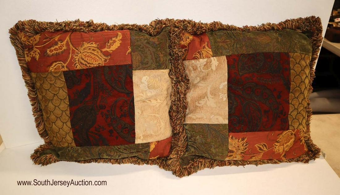 PR QUALITY upholstered pillows with fringe (1 of 3)