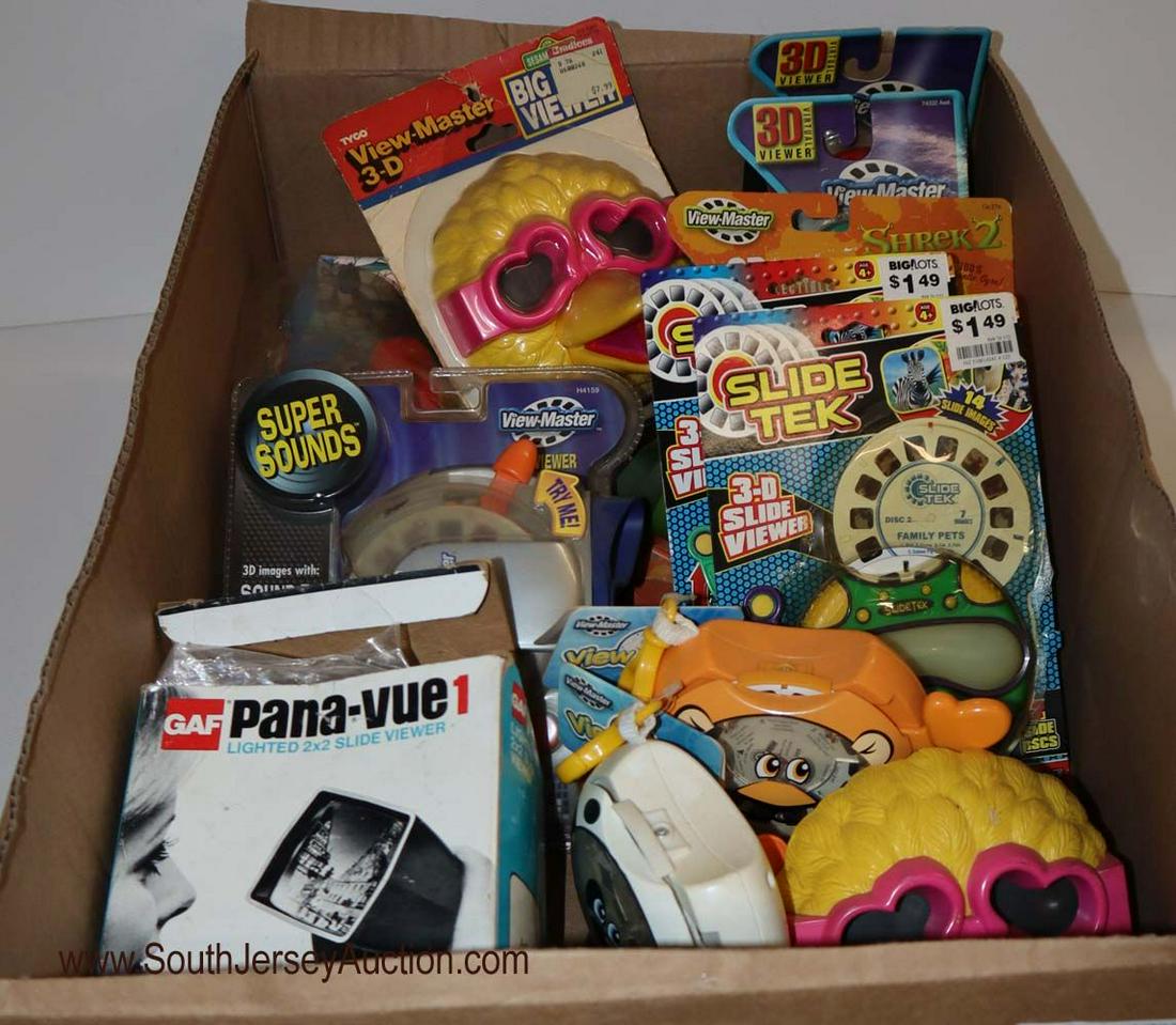 Lrg toy lot vtg 3D slide viewers, Slide Tek, in pkg's (1 of 2)