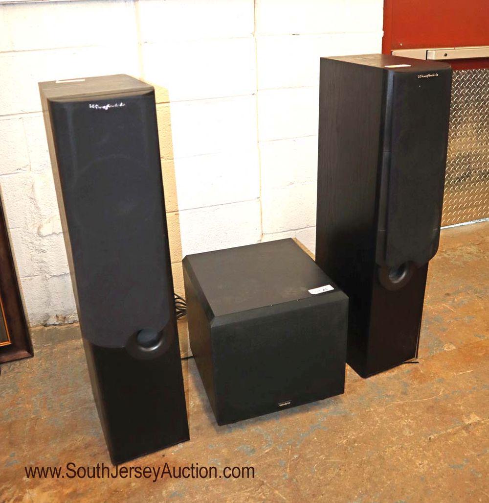 Wharfedale tower speakers and subwoofer (1 of 4)