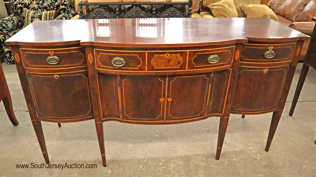 BEAUTIFUL ANTIQUE 19thC burl inlaid buffet (1 of 4)