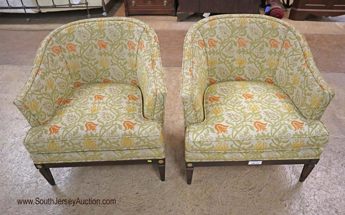PR VINTAGE John Stuart upholstered club chairs (1 of 5)