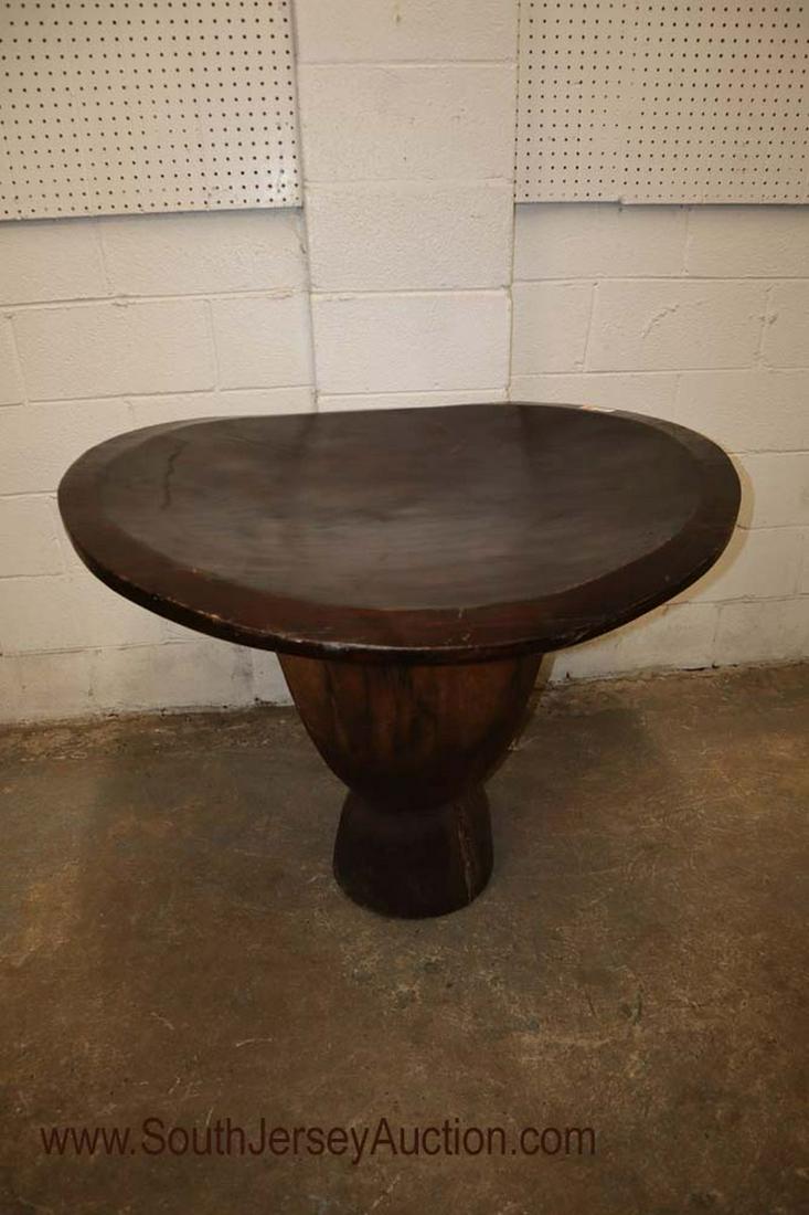 Asian Handmade Designer Hardwood Pedestal Center Table: Asian handmade designer hardwood pedestal center table 40" w x 37" d x 33" h