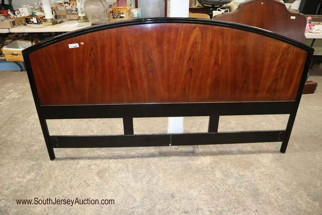 QUALITY Century Furniture Burl Mahogany King Size: QUALITY Century Furniture burl mahogany black painted frame king size headboard 82" w x 44" h